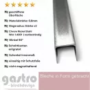 U profil aus Edelstahl geschliffen